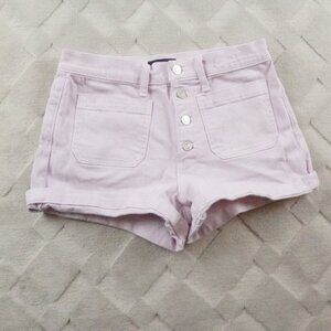 J.Crew High-rise garment-dyed Japanese denim short with patch pockets Size 27